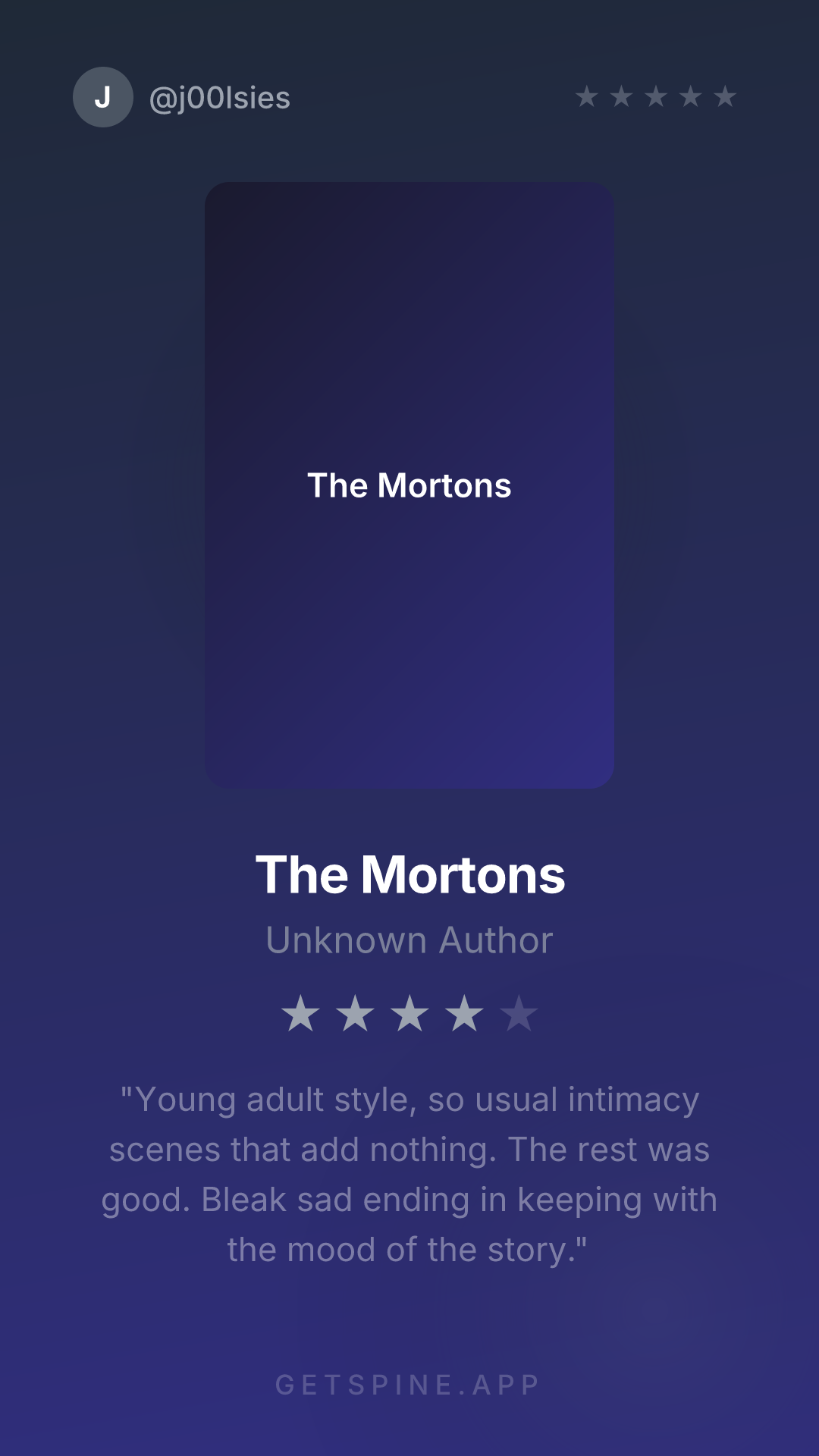The Mortons by Unknown Author — reading card